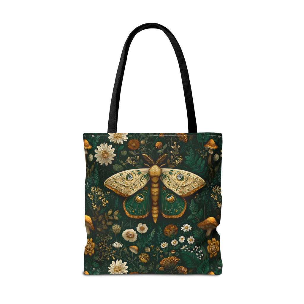 Golden Moth Botanical Tote Bag | Midnight Garden Illustration