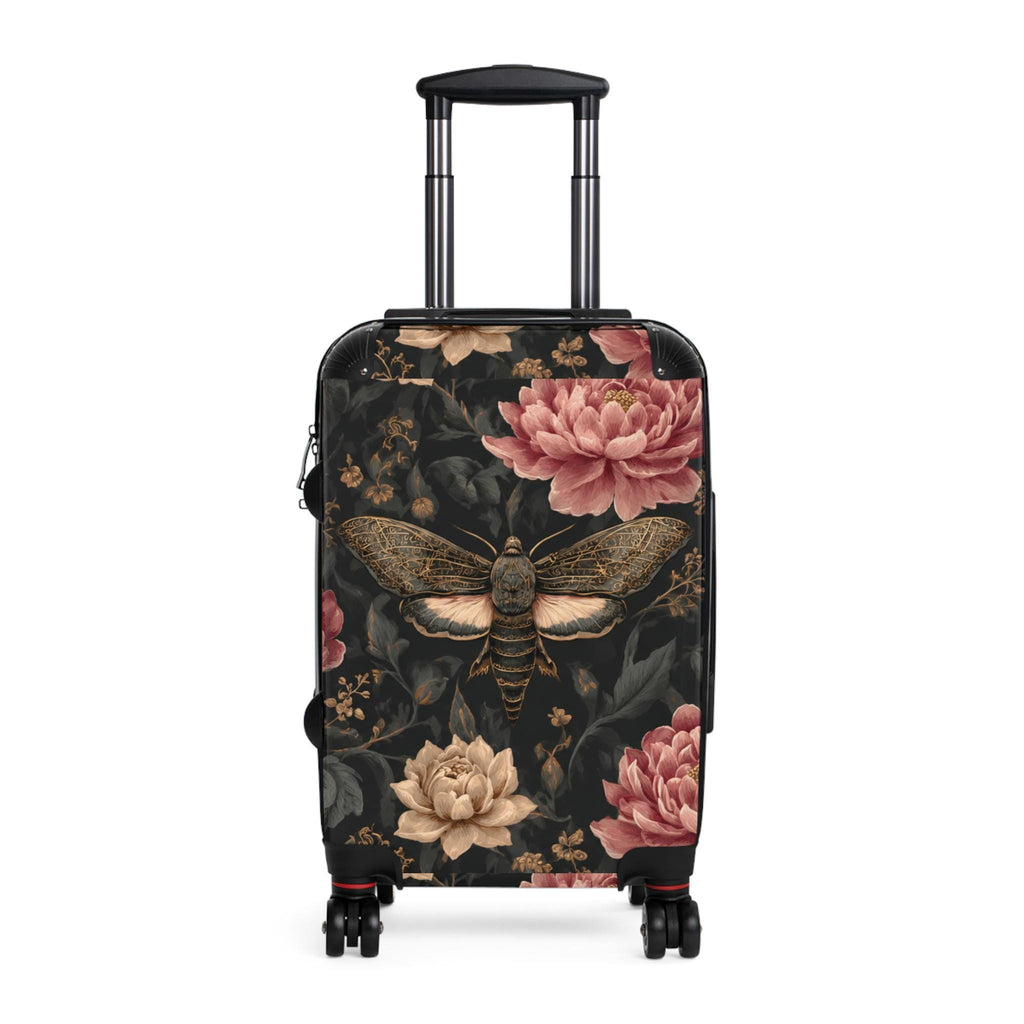 Vintage Moth Floral Suitcase | Luggage Cover, Travel Accessory
