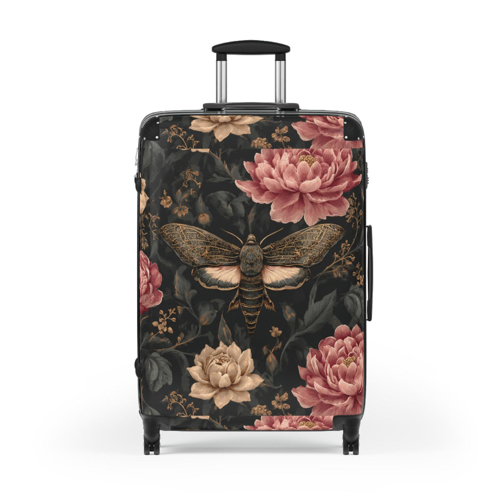 Vintage Moth Floral Suitcase | Luggage Cover, Travel Accessory