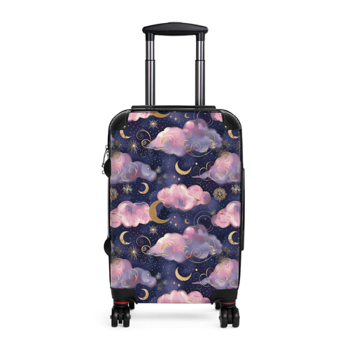 Celestial Dreamscape Suitcase | Pink Purple Cloud Moon Travel Bag