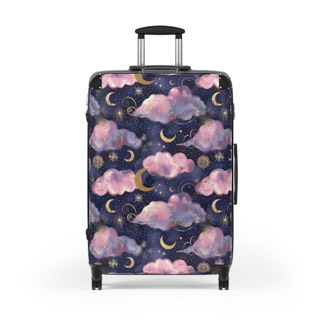 Celestial Dreamscape Suitcase | Pink Purple Cloud Moon Travel Bag