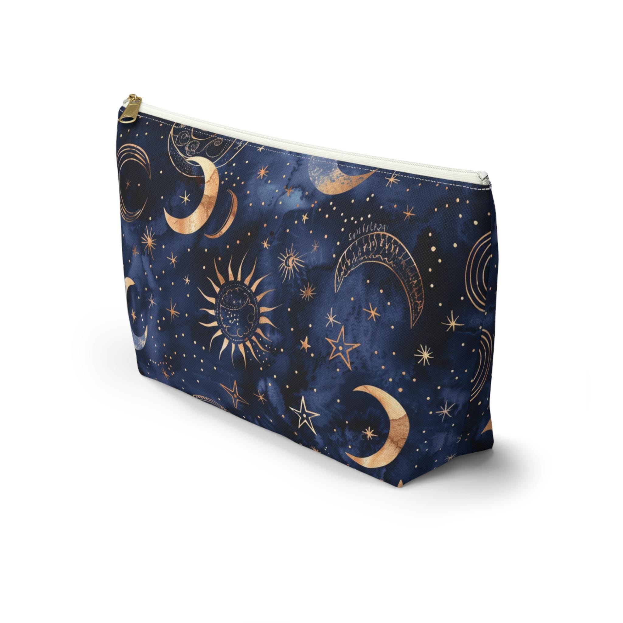 Celestial Moon and Stars Accessory Pouch