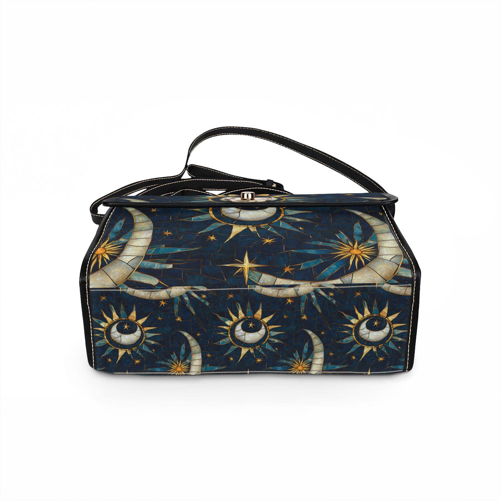Celestial Sun and Moon Waterproof Canvas Bag | Starry Night Tote