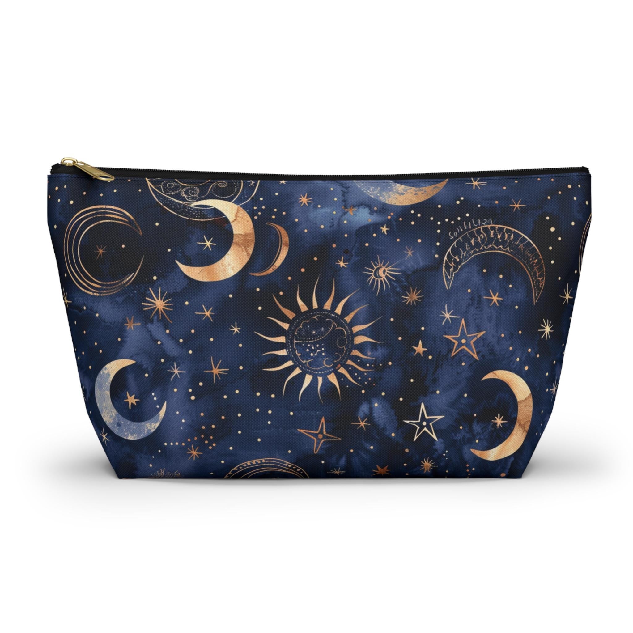Celestial Moon and Stars Accessory Pouch