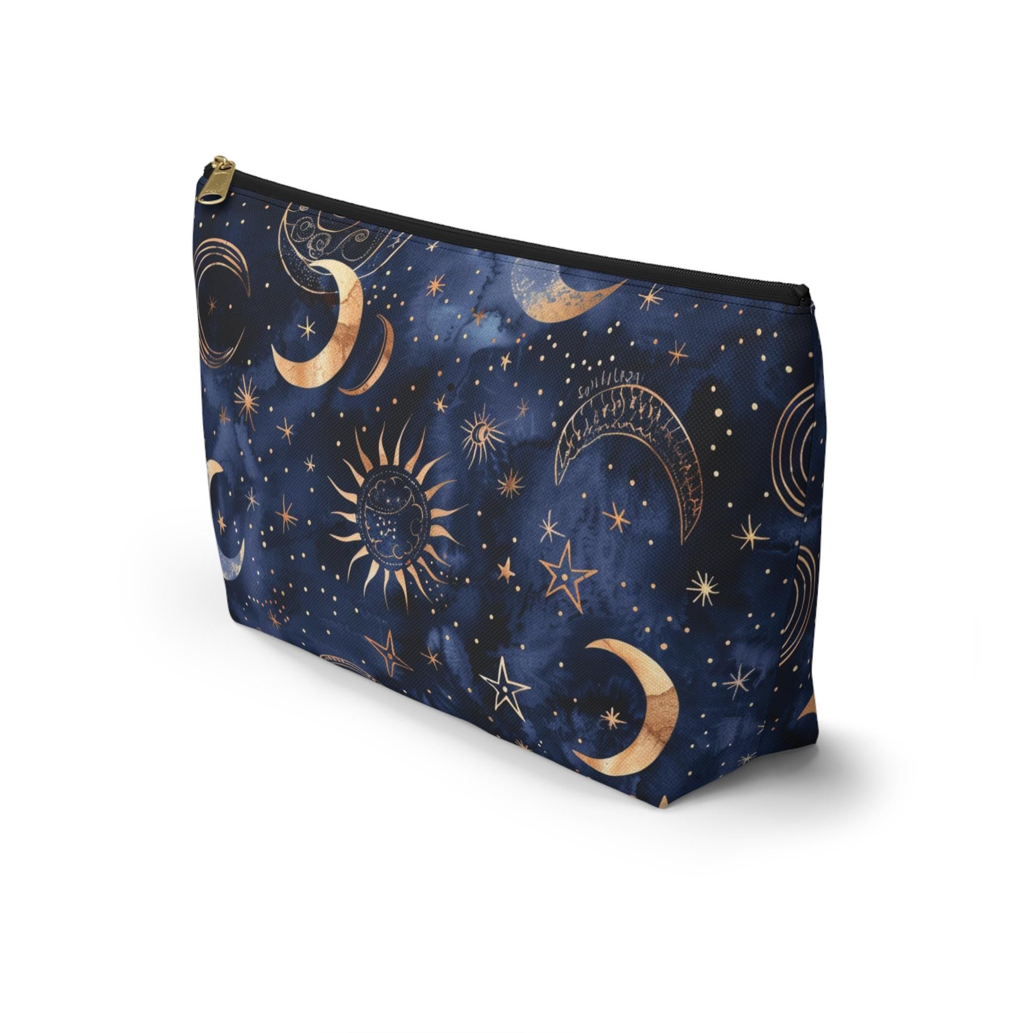 Celestial Moon and Stars Accessory Pouch