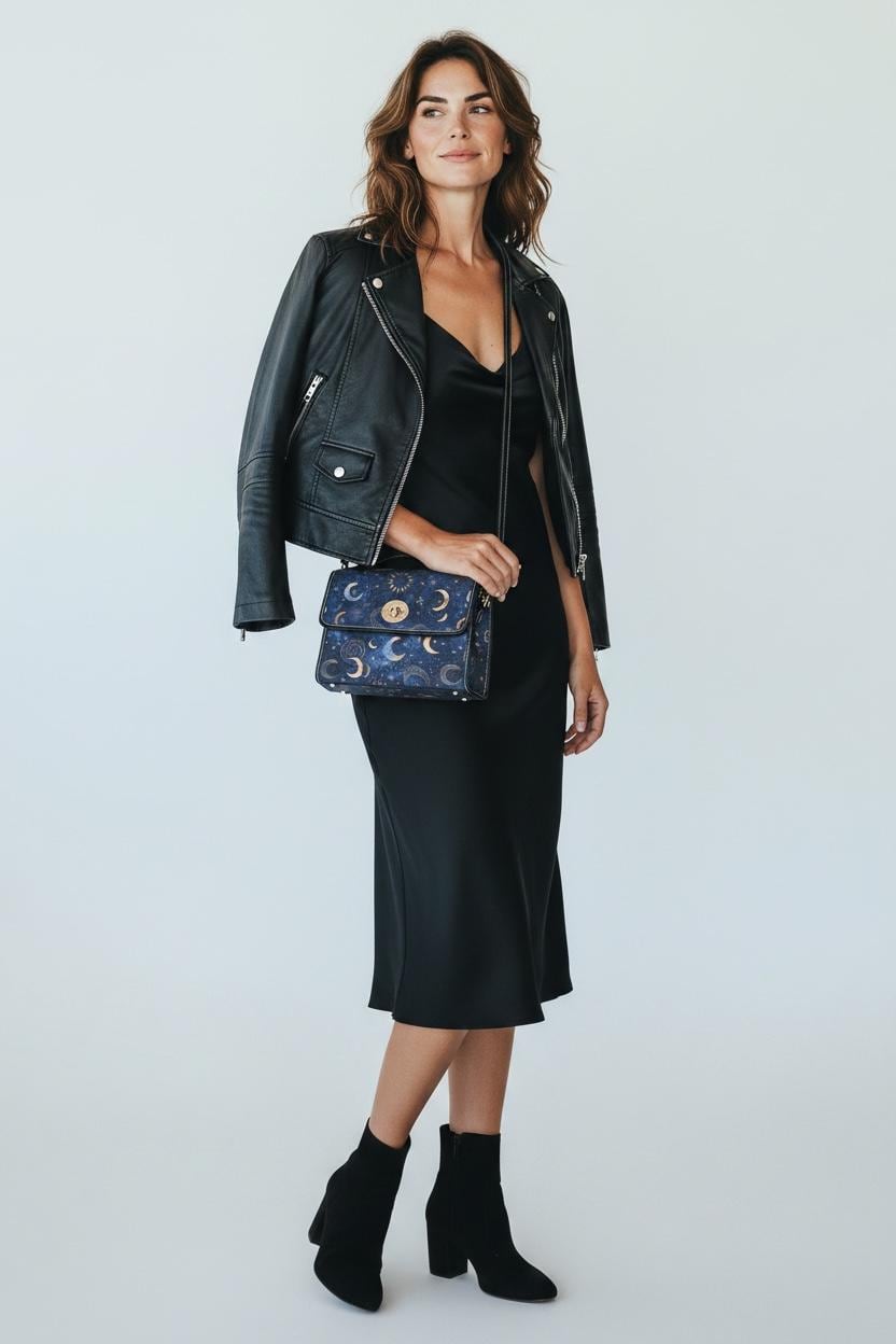Celestial Moon Phases Waterproof Canvas Bag | Stars, Crescent Moon Pattern
