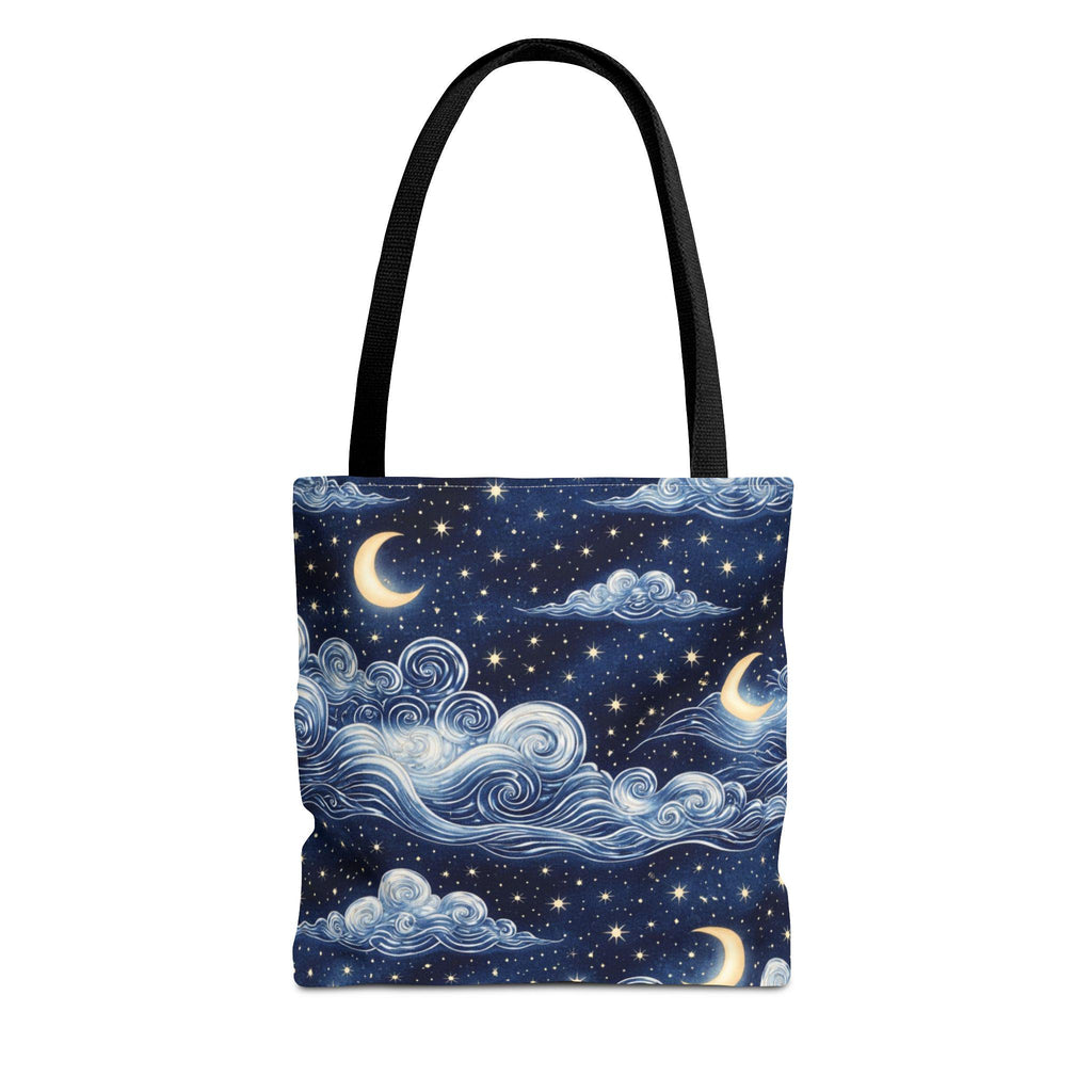 moon-whimsical-clouds-tote-bag-front-black-handle
